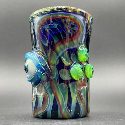 Rainbow cyclops plant pot with drainage holes