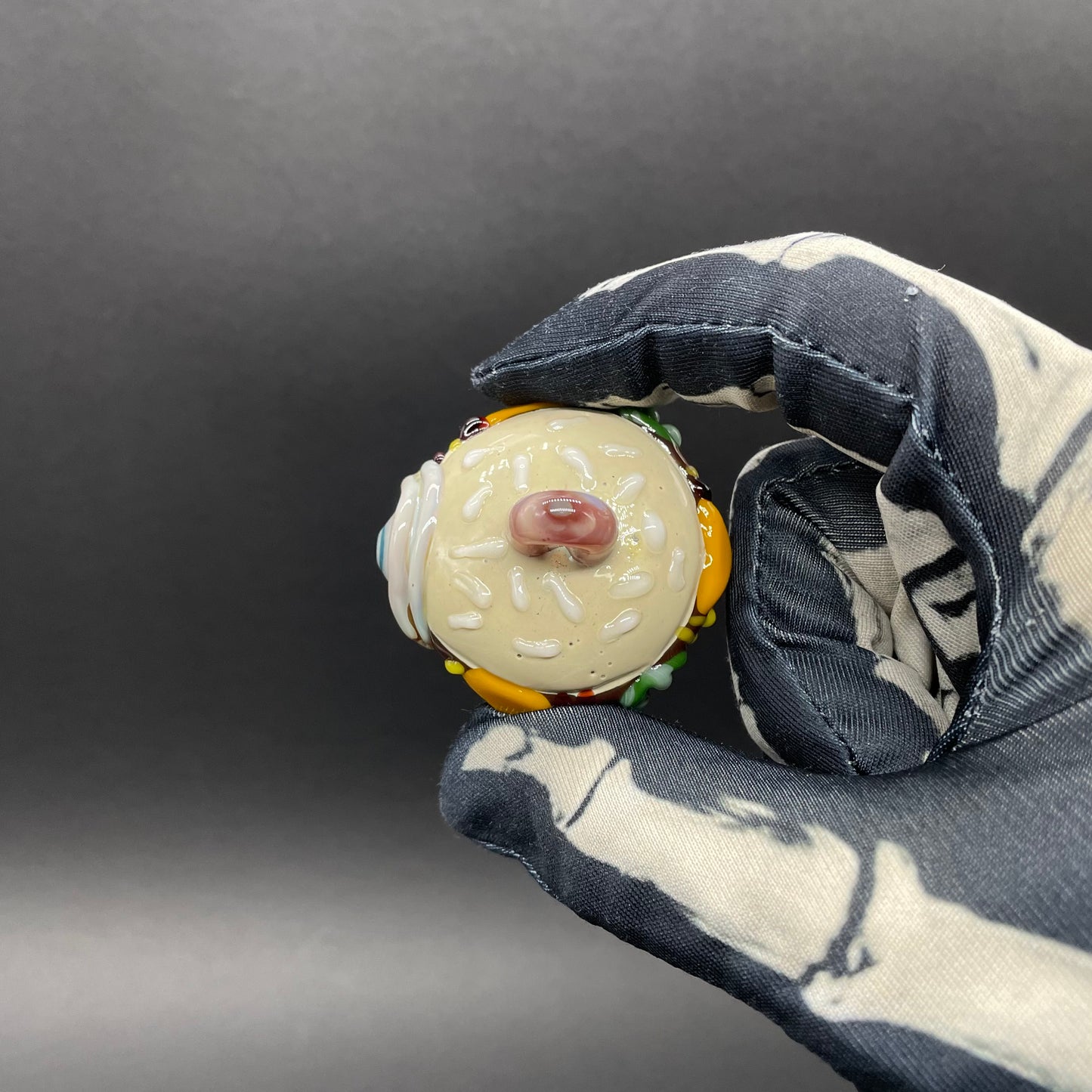 Eye love cheeseburger pendant