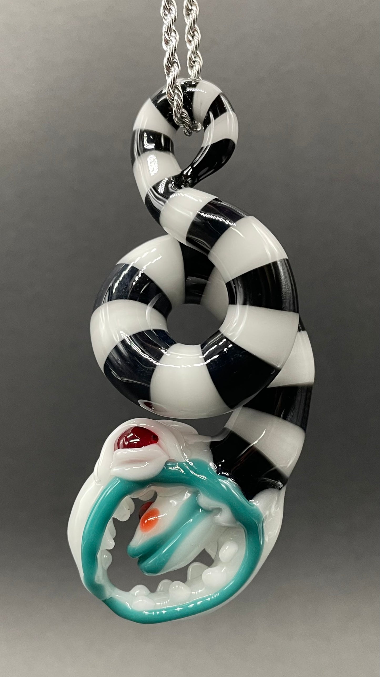 Beetlejuice Inspired solid glass Sandworm  Sculpture
