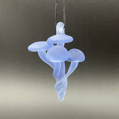 Blacklight mushroom pendant