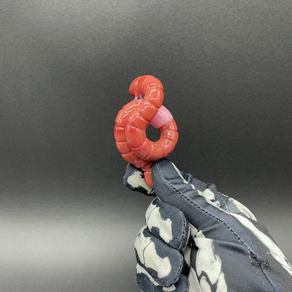 glass earthworm pendant