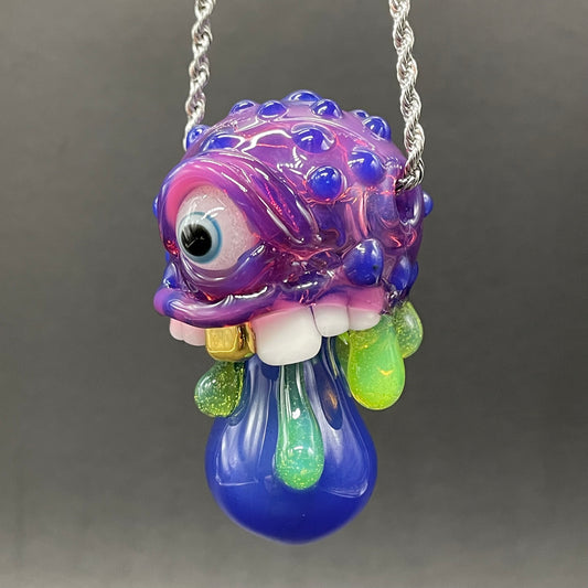 About last night glass mushroom pendant