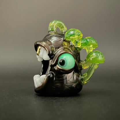 Screaming electrum glass pendant