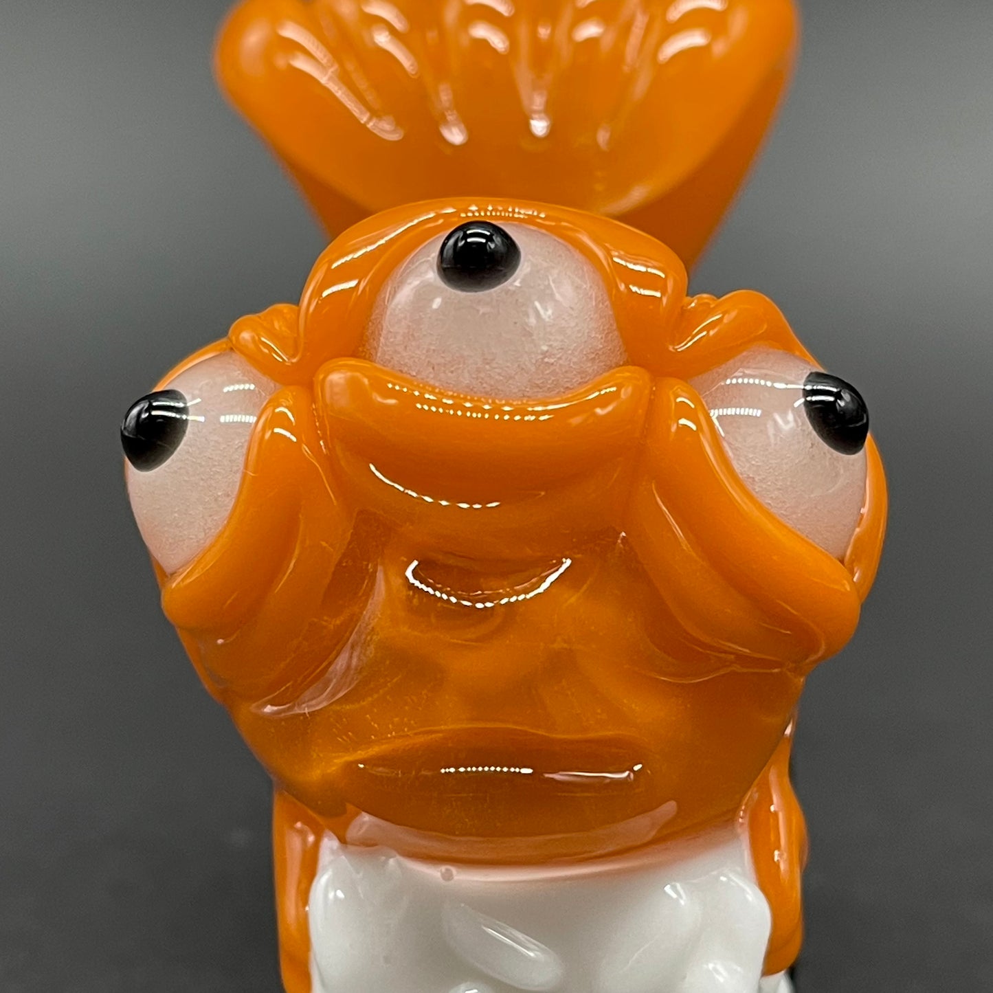 Mutant three eyed fish sushi glass pendant