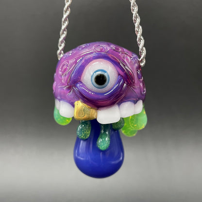 Artisan glass About last night glass mushroom pendant - detailed craftsmanship