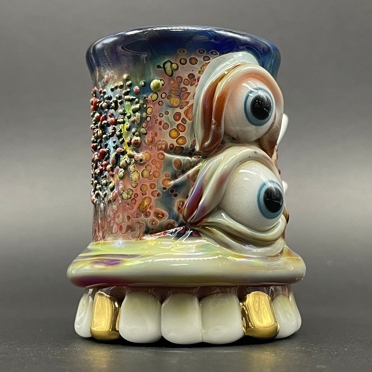 chompers shot glass with a mouth full of teeth