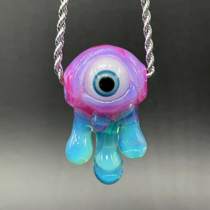 Drippy cyclops glass pendant