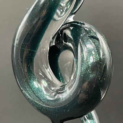 Dichroic sparkle snake pendant