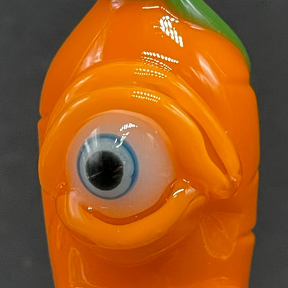 Glass carrot pendant