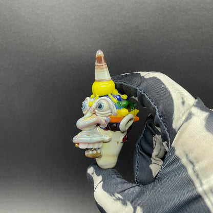 Ice cream kid glass pendant