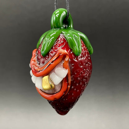 Toothy strawberry pendant