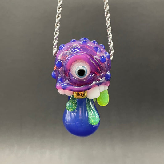 About last night glass mushroom pendant
