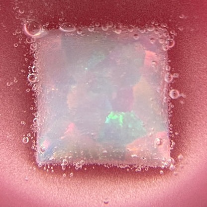 Krusty the clown glass pendant with opal tab