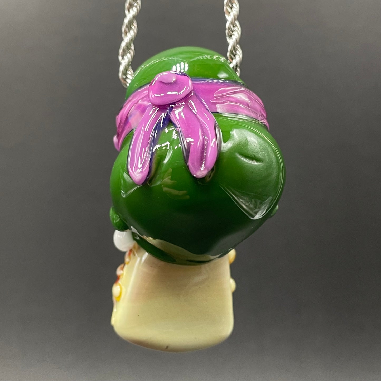 Glass Donatello ninja turtle pendant