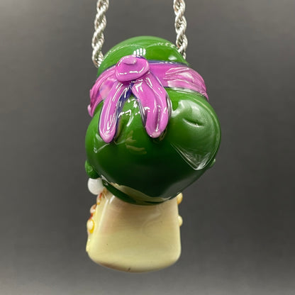 Glass Donatello ninja turtle pendant