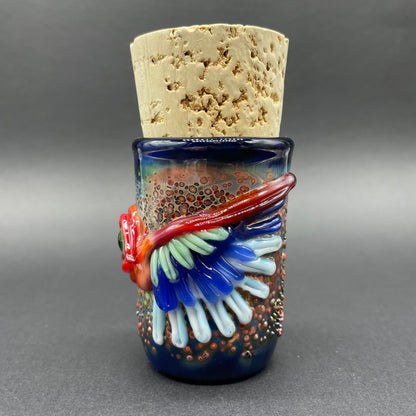 Winged phoenix cork jar