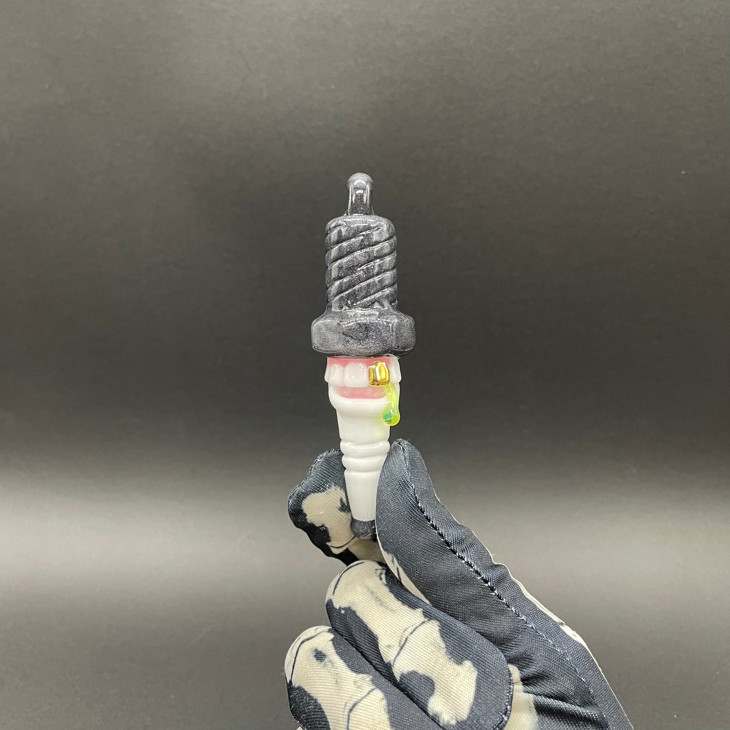 Sparky the Glass spark plug pendant