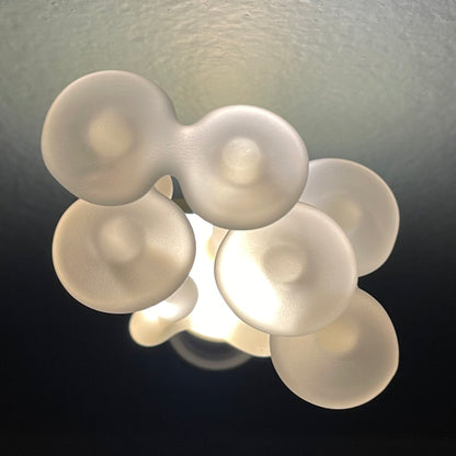 Mushroom, frosted clear glass led night light.