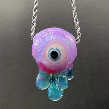 Drippy cyclops glass pendant