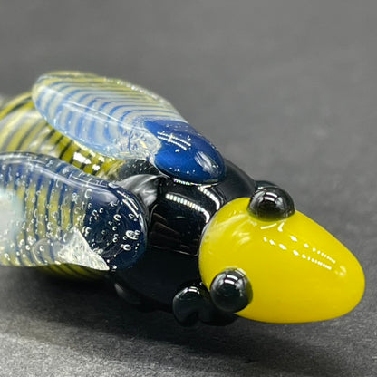Small glass Bee Honey Dipper