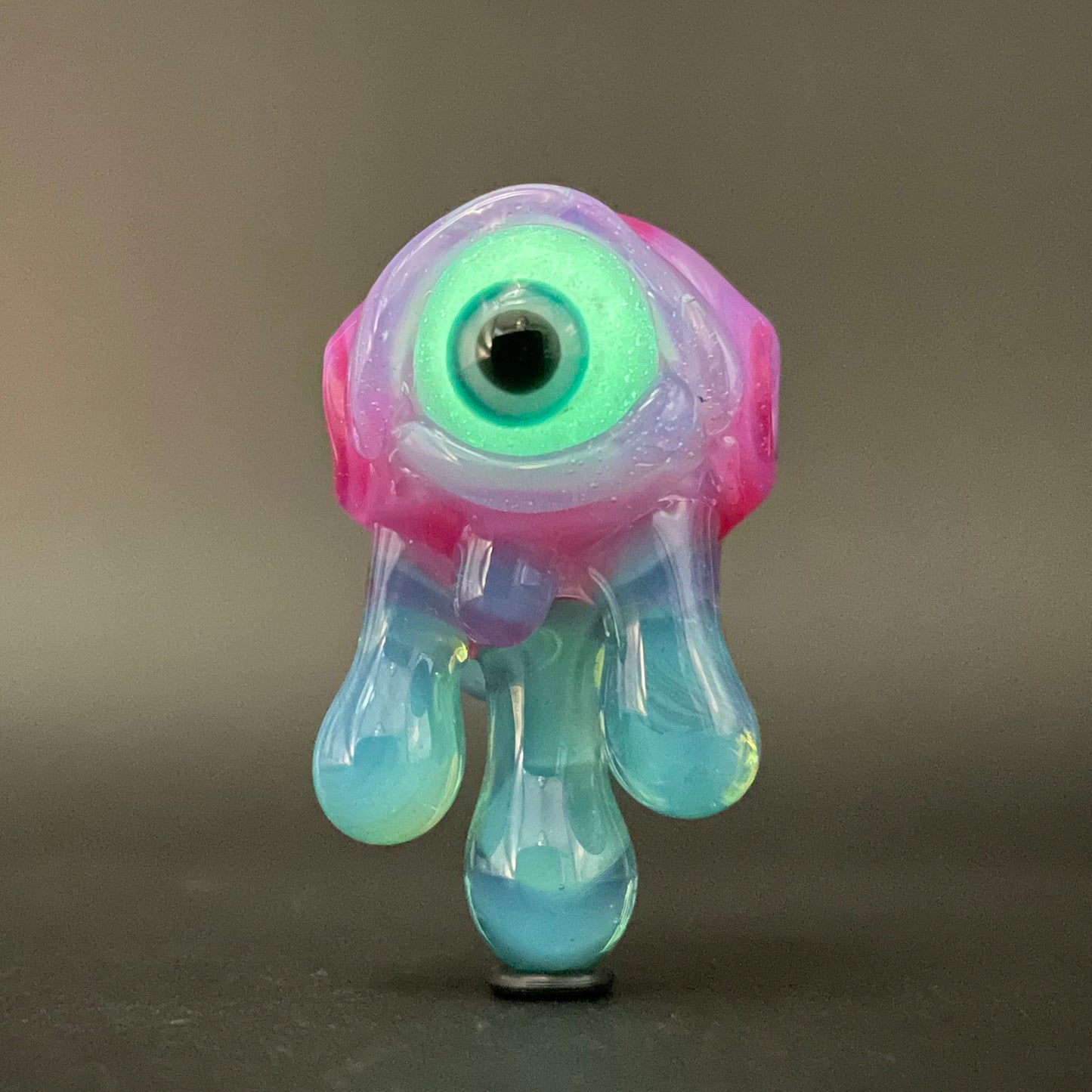 Drippy cyclops glass pendant