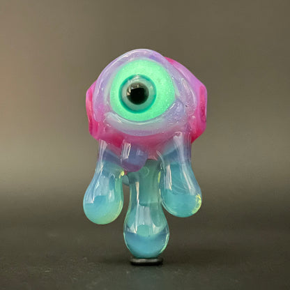 Drippy cyclops glass pendant