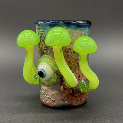 Green slime mushroom shot glass