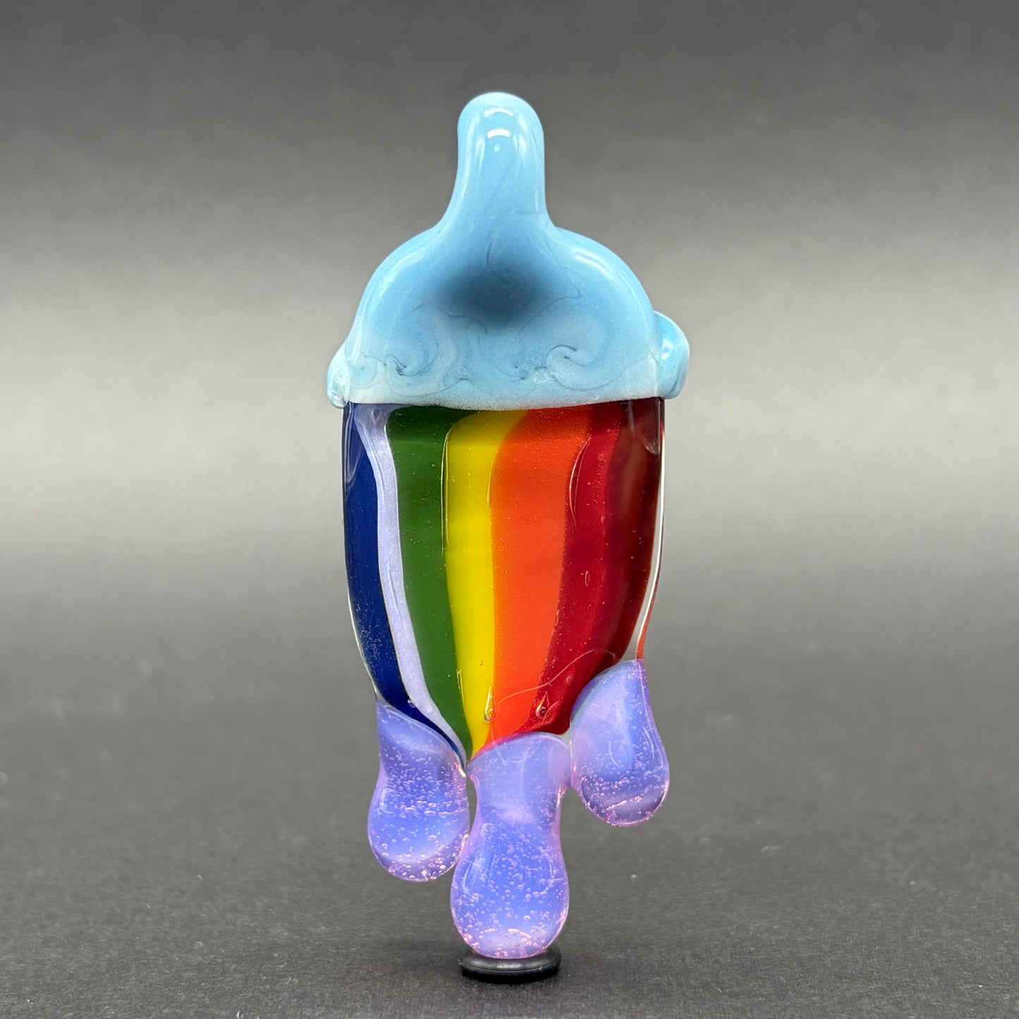 Drippy tongue rainbow tongue pendant
