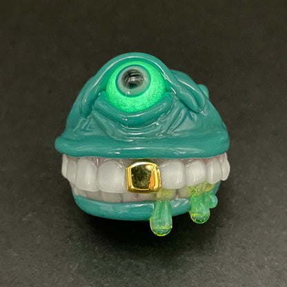 Grinning like a fool glass pendant
