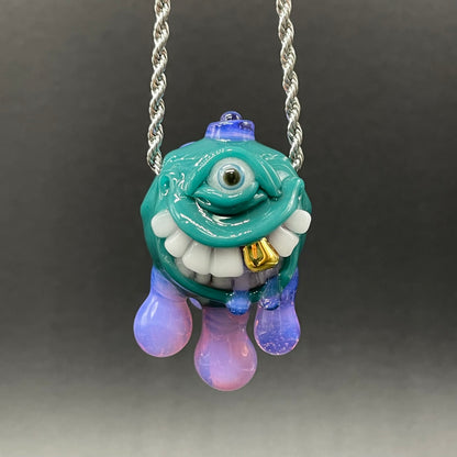 Dripping with sarcasm glass pendant