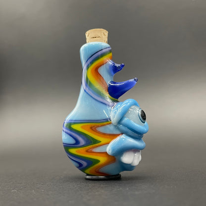 Rainbow cork bottle pendant