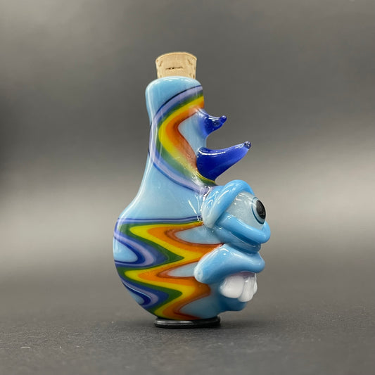 Rainbow cork bottle pendant
