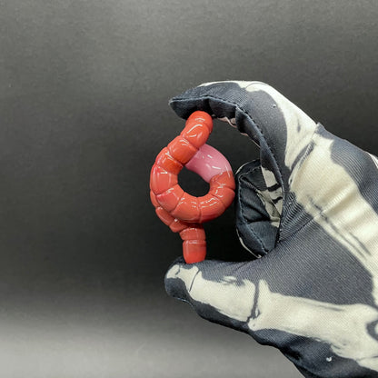 glass earthworm pendant