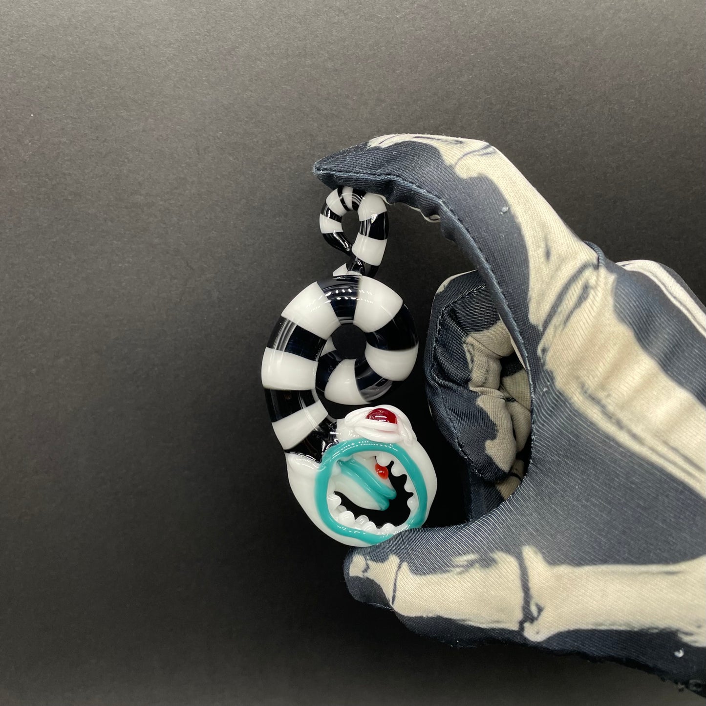 Beetlejuice Inspired solid glass Sandworm  Sculpture