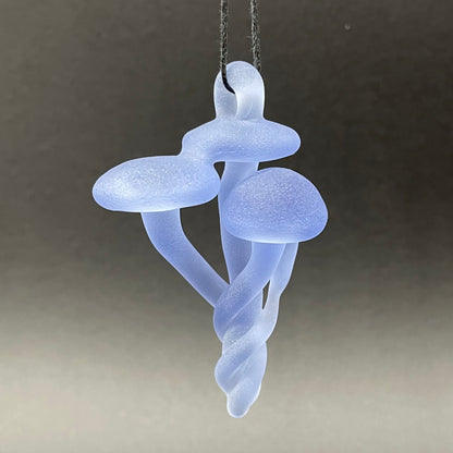 Blacklight mushroom pendant
