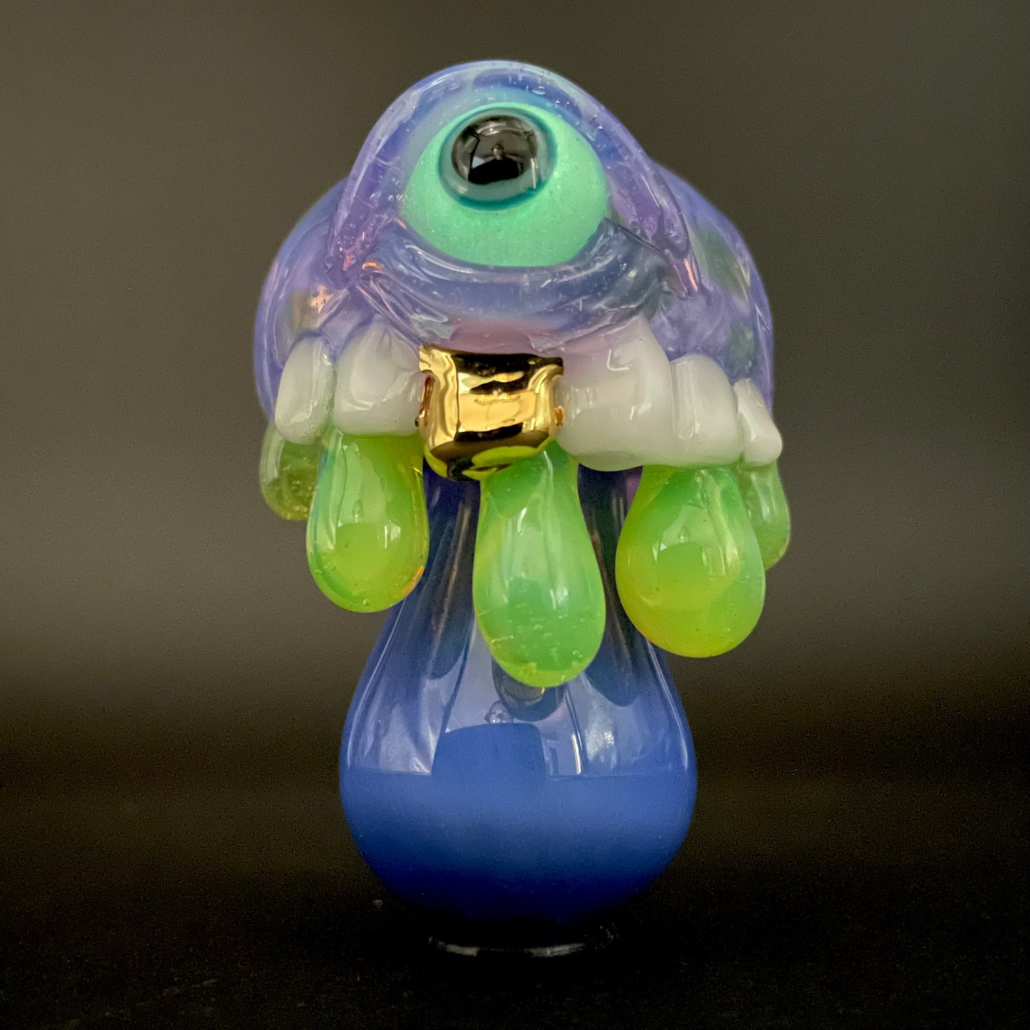 About last night glass mushroom pendant
