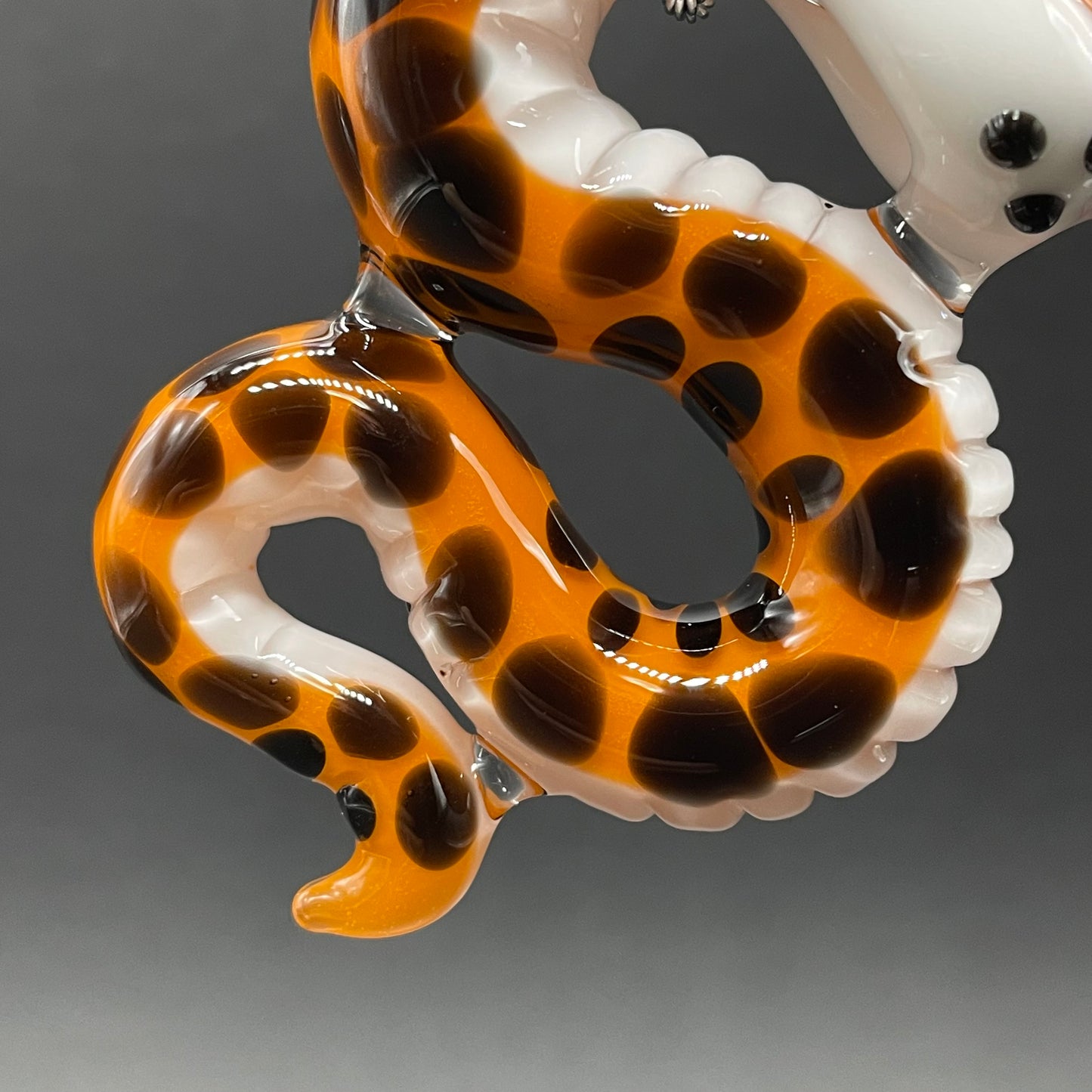 Slithering Chester Cheetah glass pendant