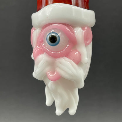 Cyclops Santa glass pendant