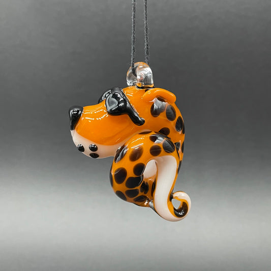 Slithering Chester Cheetah glass pendant