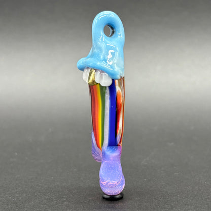 Drippy tongue rainbow tongue pendant