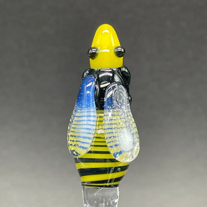 Small glass Bee Honey Dipper