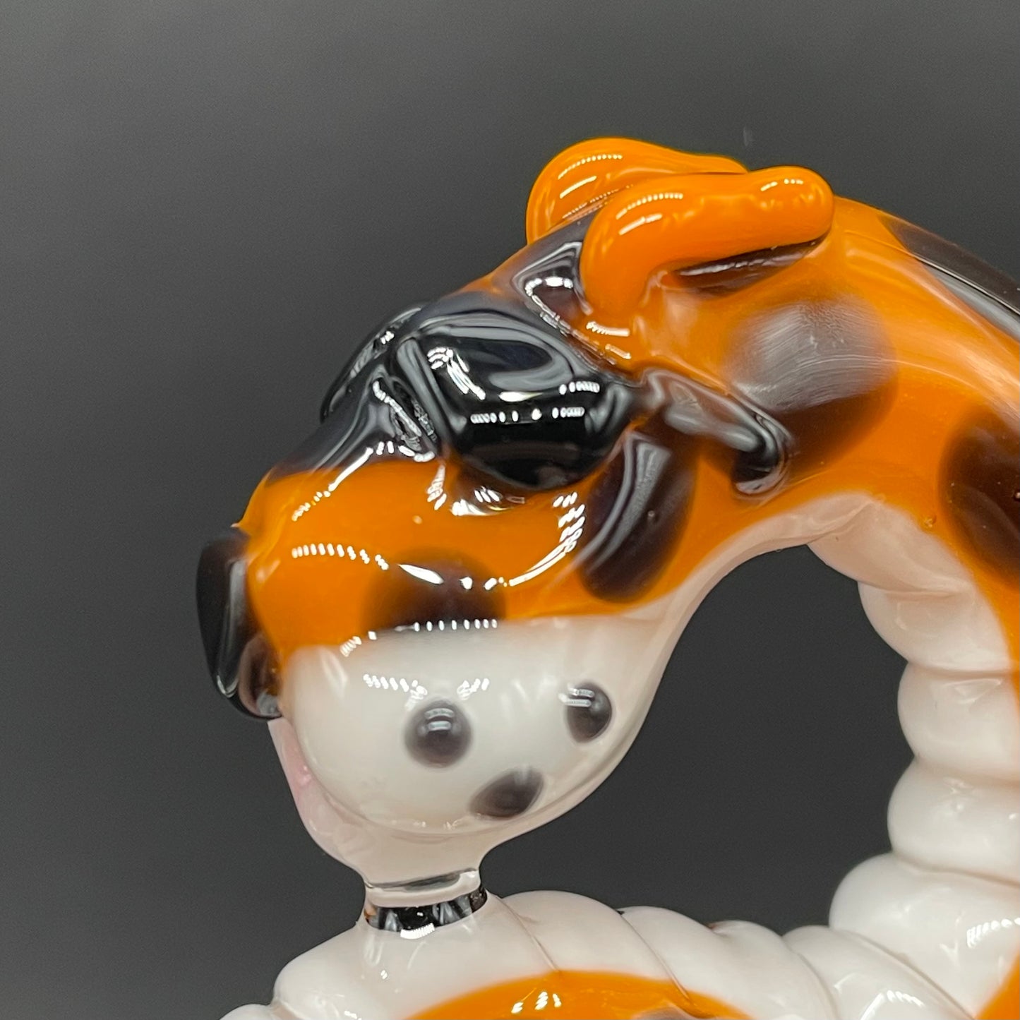 Slithering Chester Cheetah glass pendant