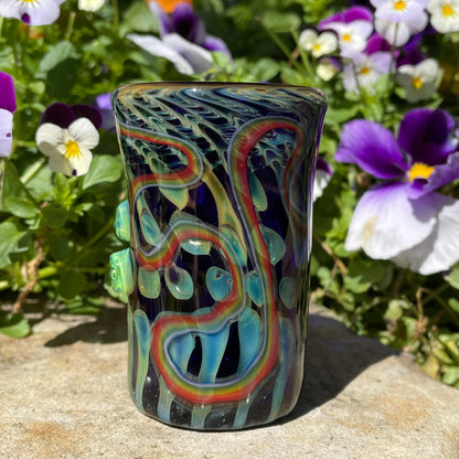 Rainbow cyclops plant pot with drainage holes