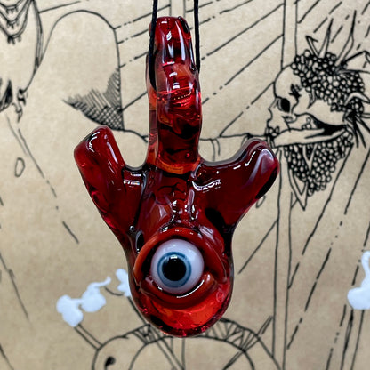 Anatomical cyclops heart pendant