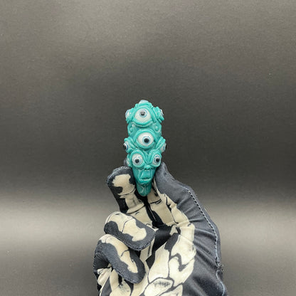 The Never-Blinking One glass effigy pendant