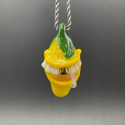 Grinning lemon pendant