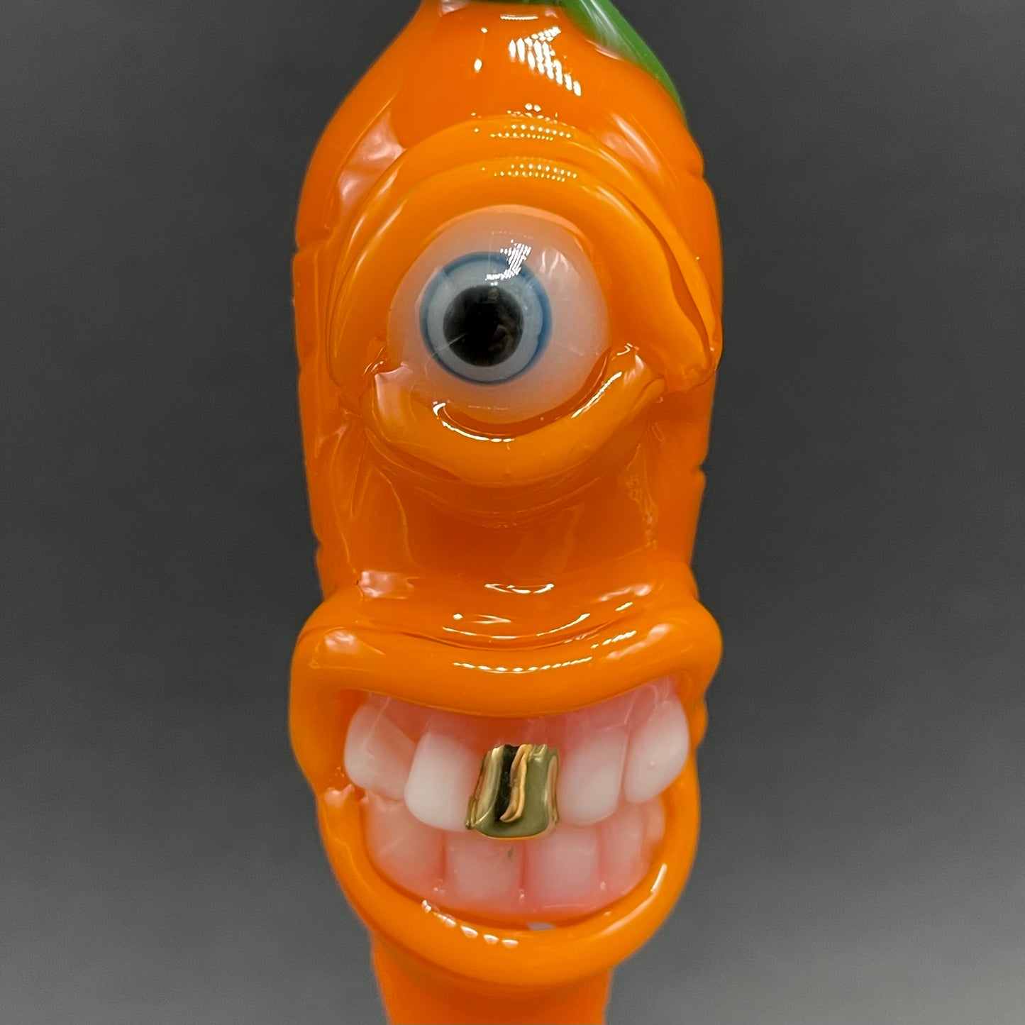 Glass carrot pendant