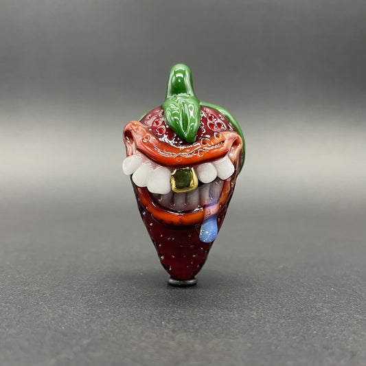 Toothy strawberry pendant