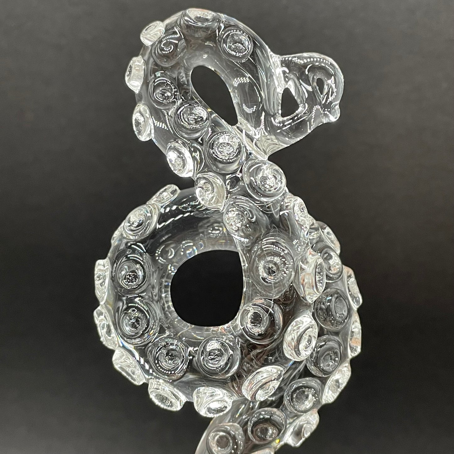3 clear tentacle ornaments