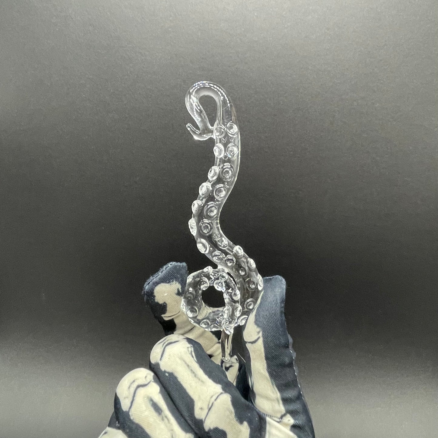 3 clear tentacle ornaments